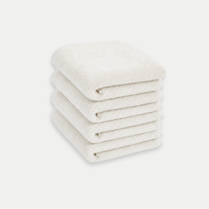 Gastendoekje zero-twist katoen 30x30 cm (4 st.) | Cream