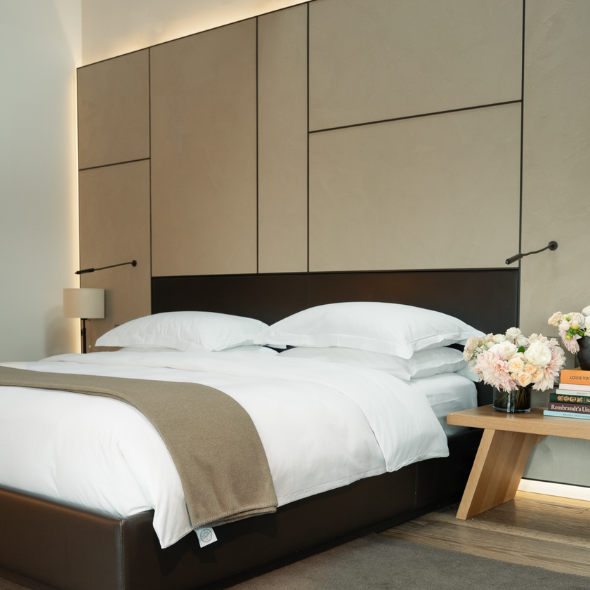 Conservatorium Hotelbed met dekbedovertrek katoen percal