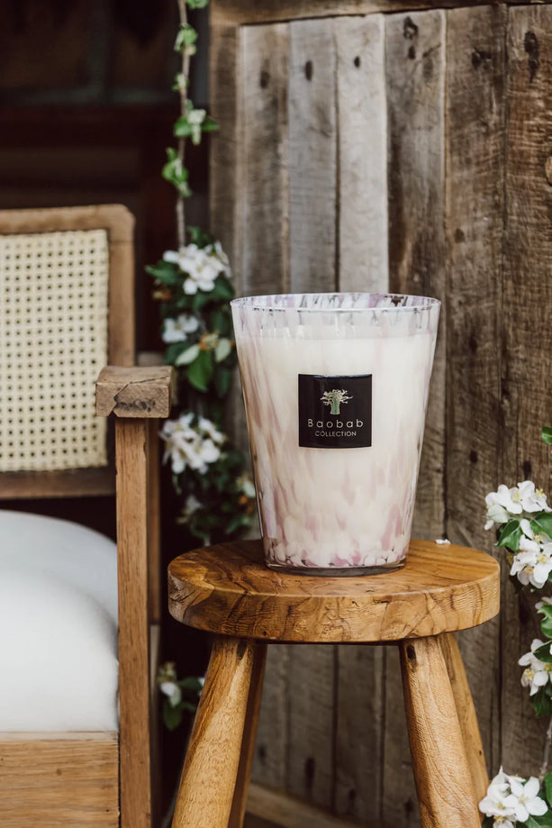 Geurkaars White Pearls Baobab