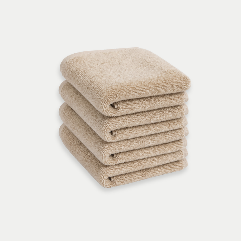 Gastendoekje zero-twist katoen 30x30 cm (4 st.) | Latte
