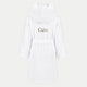 Kinderbadjas zero-twist katoen met borduursel | Wit