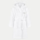 Kinderbadjas zero-twist katoen met borduursel | Wit