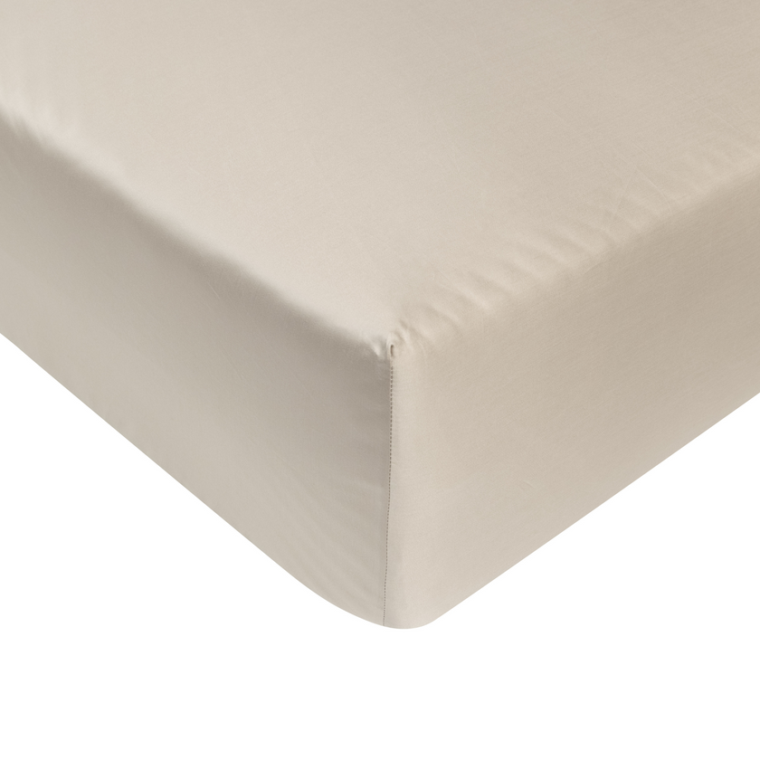 Hoeslaken Egyptisch katoen Percal 400TC | Latte | Outlet