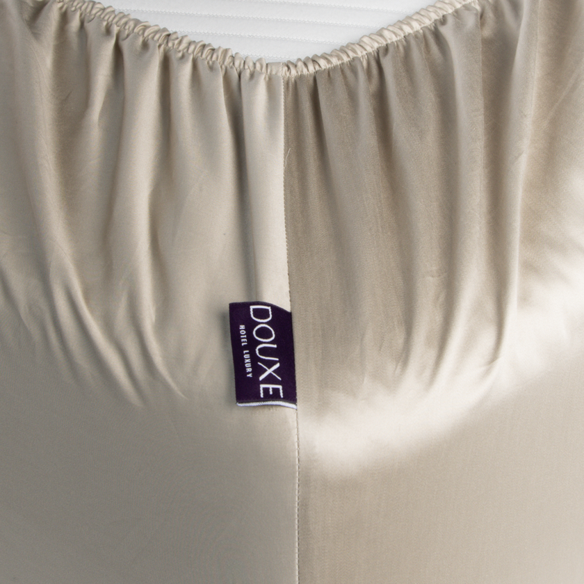 Hoeslaken Egyptisch katoen Satijn 400TC | Champagne | Outlet