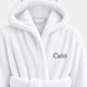 Kinderbadjas zero-twist katoen met borduursel | Wit