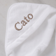 Baby Hooded Towel zero-twist cotton with embroidery | White