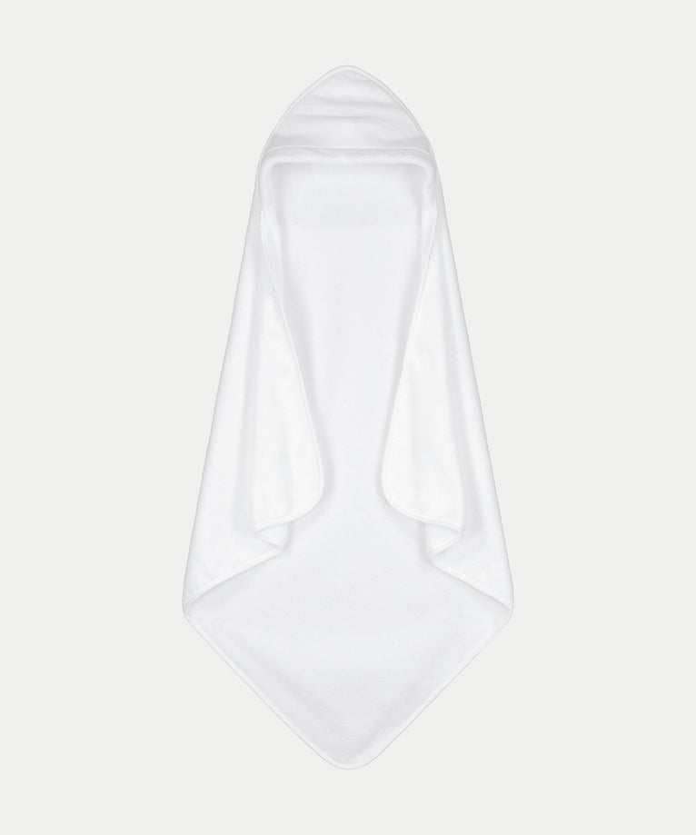 Badcape Baby zero-twist katoen | Wit