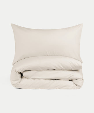 Dekbedovertrekset Egyptisch katoen Percal 400TC | Chalk White Dekbedovertrekset Egyptisch katoen Percal 400TC | Chalk White