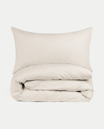 Dekbedovertrekset & Hoeslaken Percal Chalk White Dekbedovertrekset & Hoeslaken Percal Chalk White