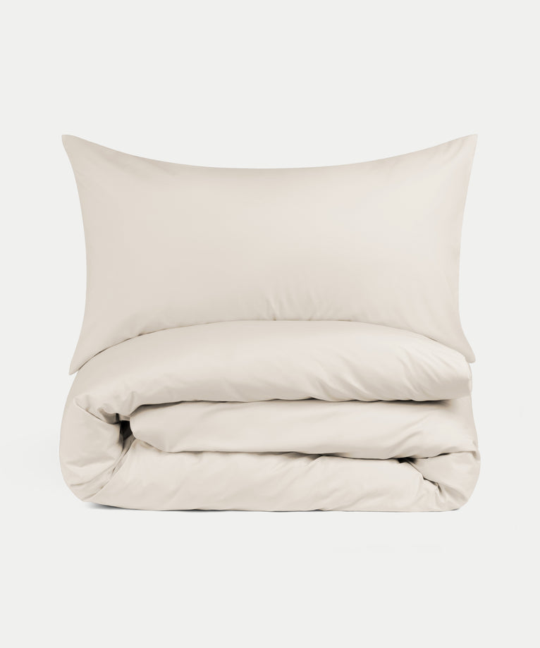 Dekbedovertrekset & Hoeslaken Percal Chalk White