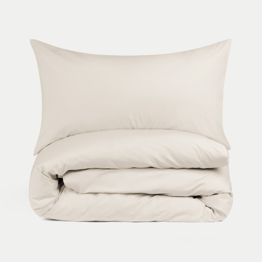 Dekbedovertrekset Egyptisch katoen Percal 400TC | Chalk White