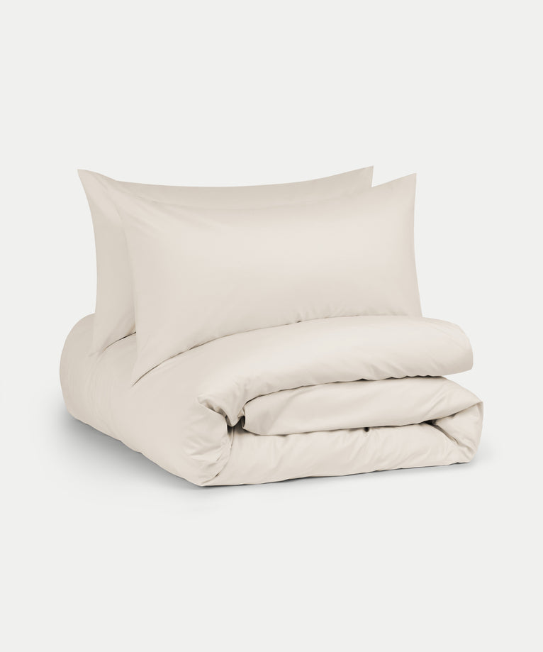 Dekbedovertrekset Egyptisch katoen Percal 400TC | Chalk White