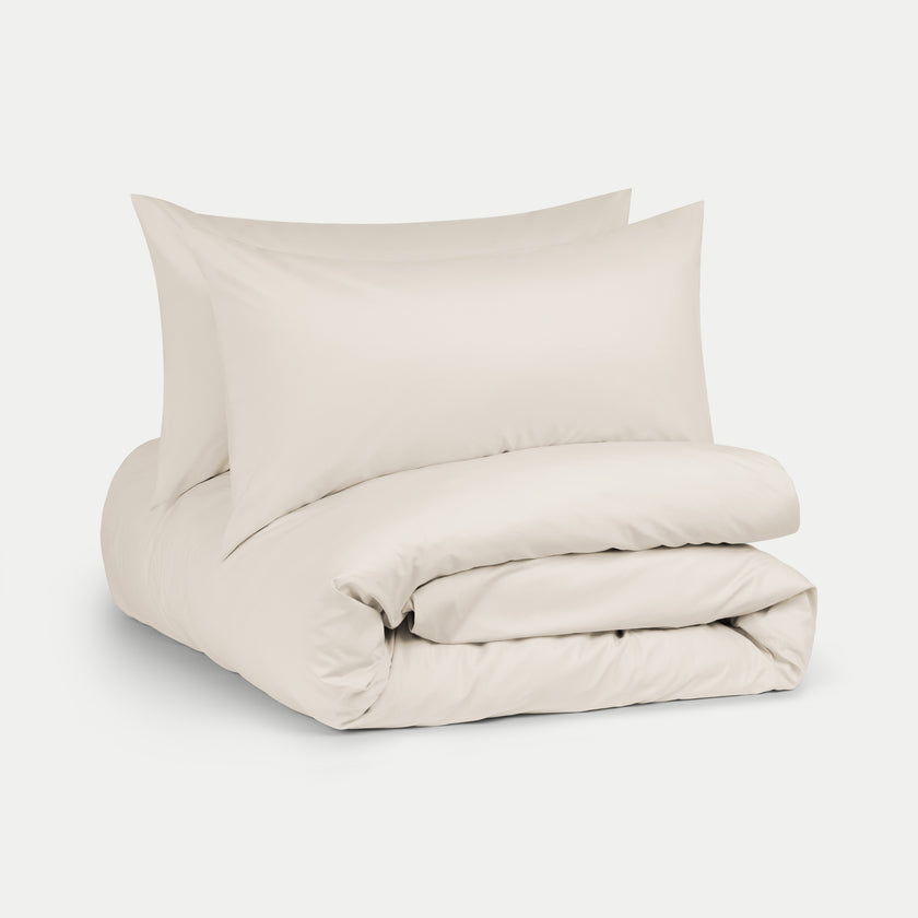 Dekbedovertrekset Egyptisch katoen Percal 400TC | Chalk White