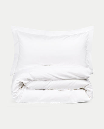 Dekbedovertrekset Egyptisch katoen 400 TC | Wit Volant Dekbedovertrekset Egyptisch katoen 400 TC | Wit Volant