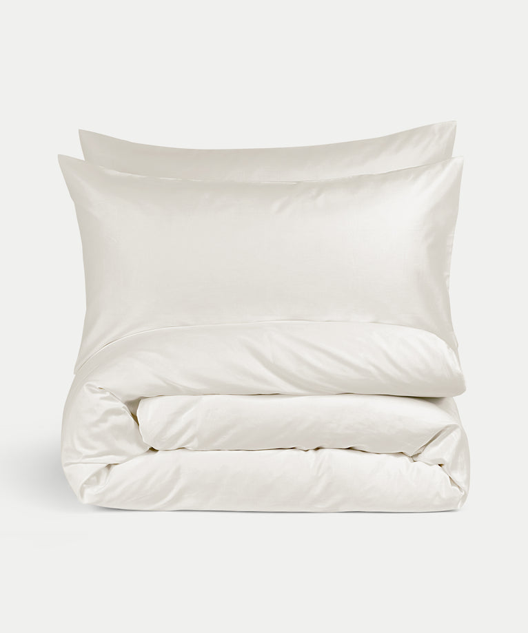 Dekbedovertrekset + Hoeslaken Egyptisch Katoen Satijn | Cream