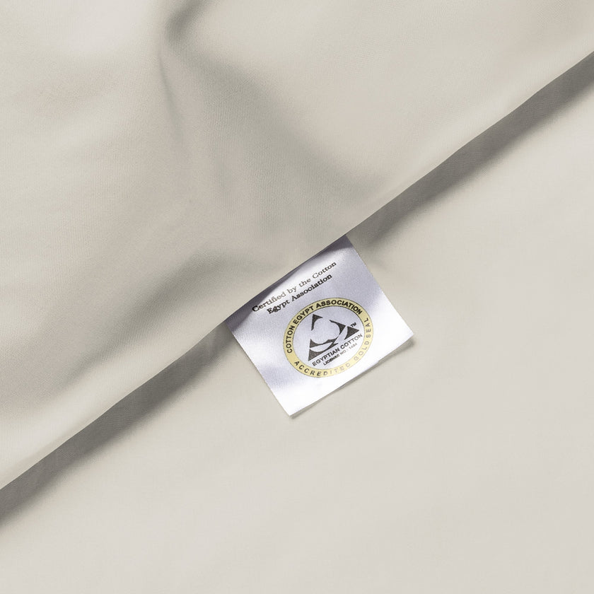 Set van 2 kussenslopen Egyptisch katoen Percal 400TC | Greige