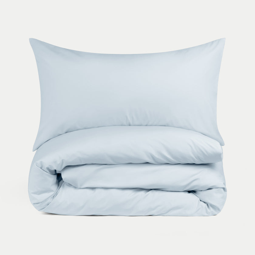 Dekbedovertrekset Egyptisch katoen Percal 400TC | Pastel Blue