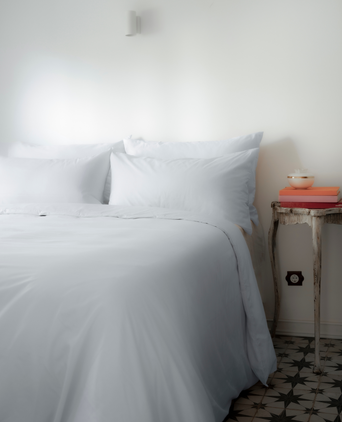 Dekbedovertrek Egyptisch katoen Percal 400TC | Pastel Blue Dekbedovertrek Egyptisch katoen Percal 400TC | Pastel Blue