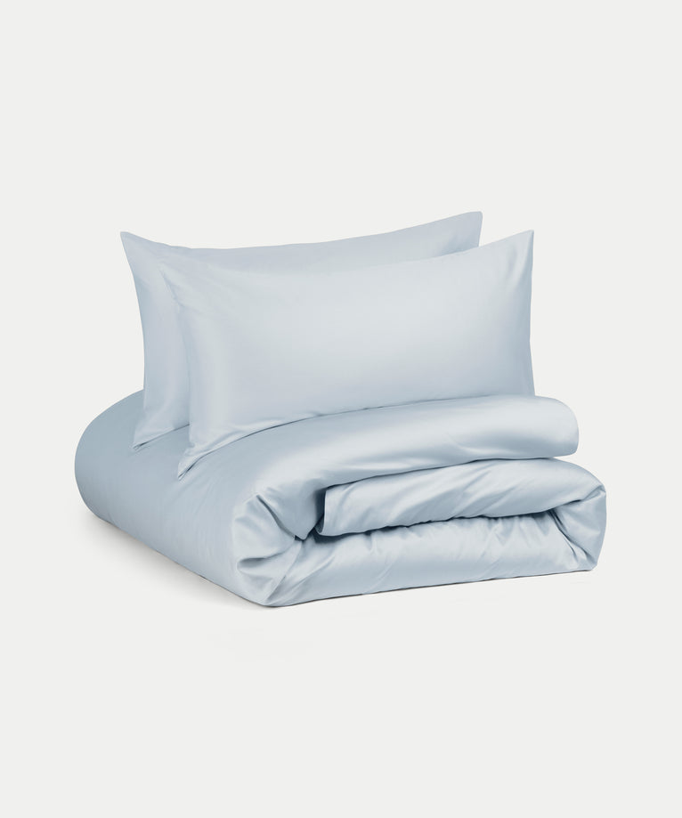 Dekbedovertrekset Egyptisch katoen Satijn 400TC | Pastel Blue