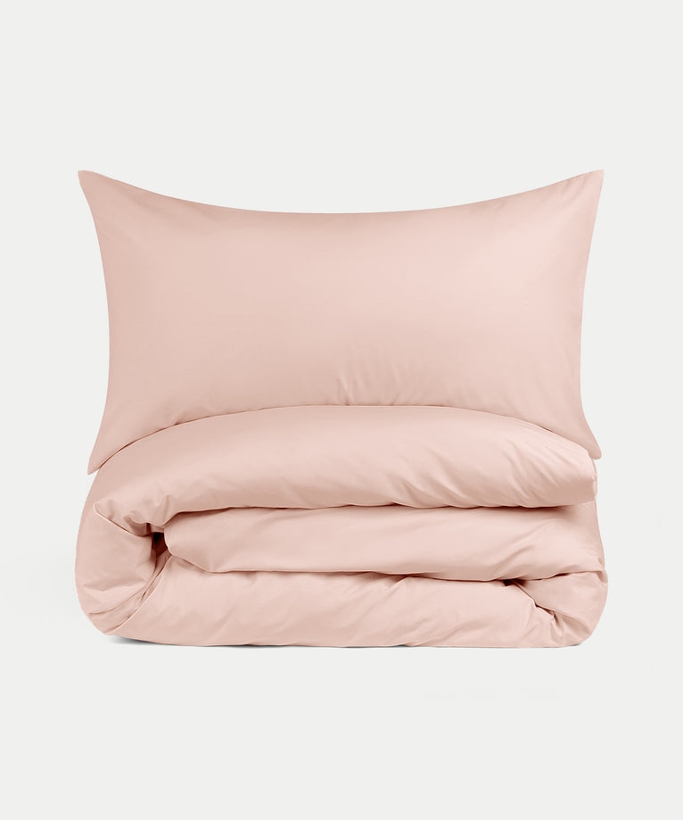 Kinderdekbedovertrek Egyptisch katoen Percal 400TC Blush Pink - Petit Hôtel