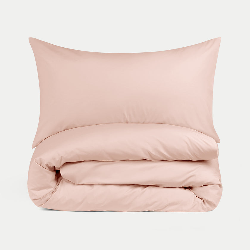 Kinderdekbedovertrek Egyptisch katoen Percal 400TC Blush Pink - Petit Hôtel