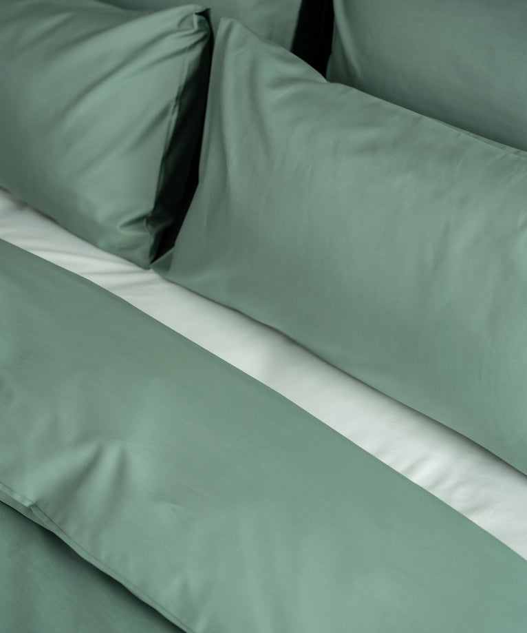 Dekbedovertrekset Egyptisch katoen Satijn 400TC | Sage Green