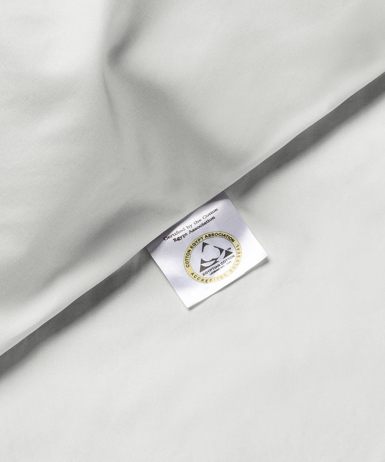 Set van 2 kussenslopen Egyptisch katoen Percal 400TC | Zilvergrijs