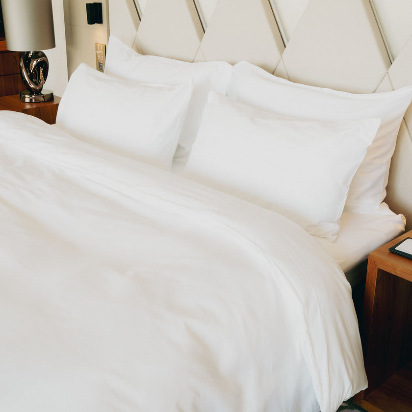 Okura Dekbedovertrekset Egyptisch katoen 600TC Satijn | Wit