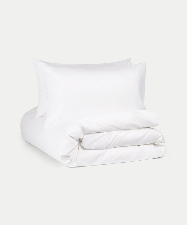 Dekbedovertrekset Egyptisch katoen Percal 400TC | Wit