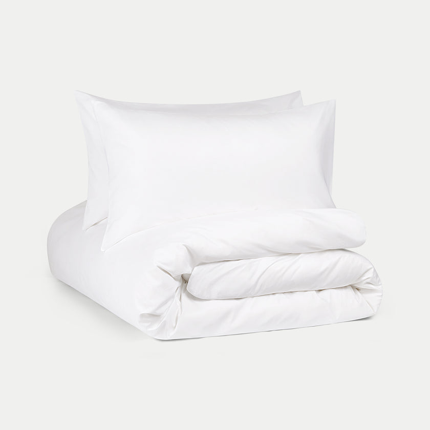 Dekbedovertrekset Egyptisch katoen Percal 400TC | Wit