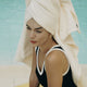 Handdoek zero-twist katoen 100x150 cm | Cream