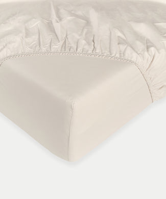 Hoeslaken Egyptisch katoen Percal 400TC | Chalk White Hoeslaken Egyptisch katoen Percal 400TC | Chalk White