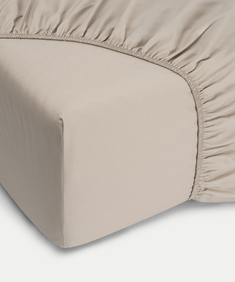 Hoeslaken Egyptisch katoen Percal 400TC | Latte