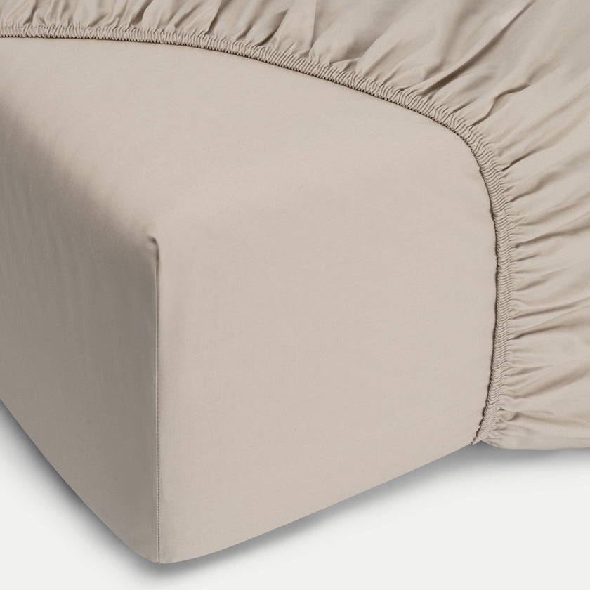 Hoeslaken Egyptisch katoen Percal 400TC | Latte