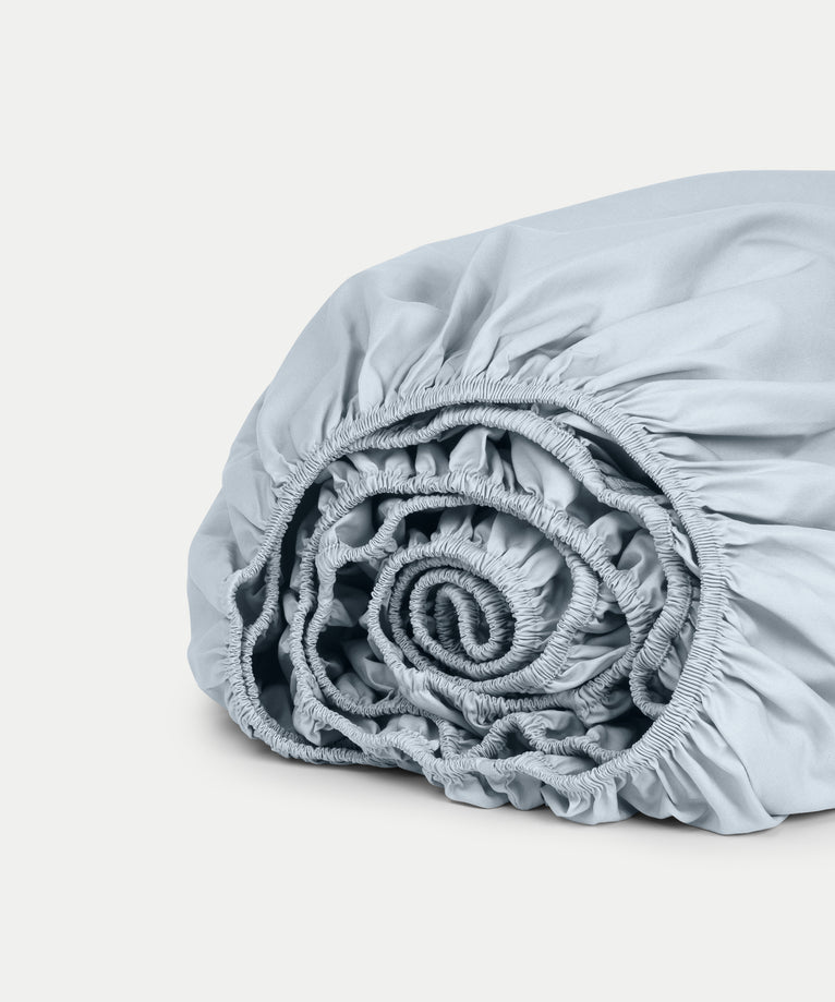 Hoeslaken Egyptisch katoen Percal 400TC | Pastel Blue