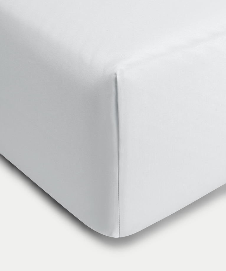 Hoeslaken Egyptisch katoen Satijn 400TC | Zilvergrijs