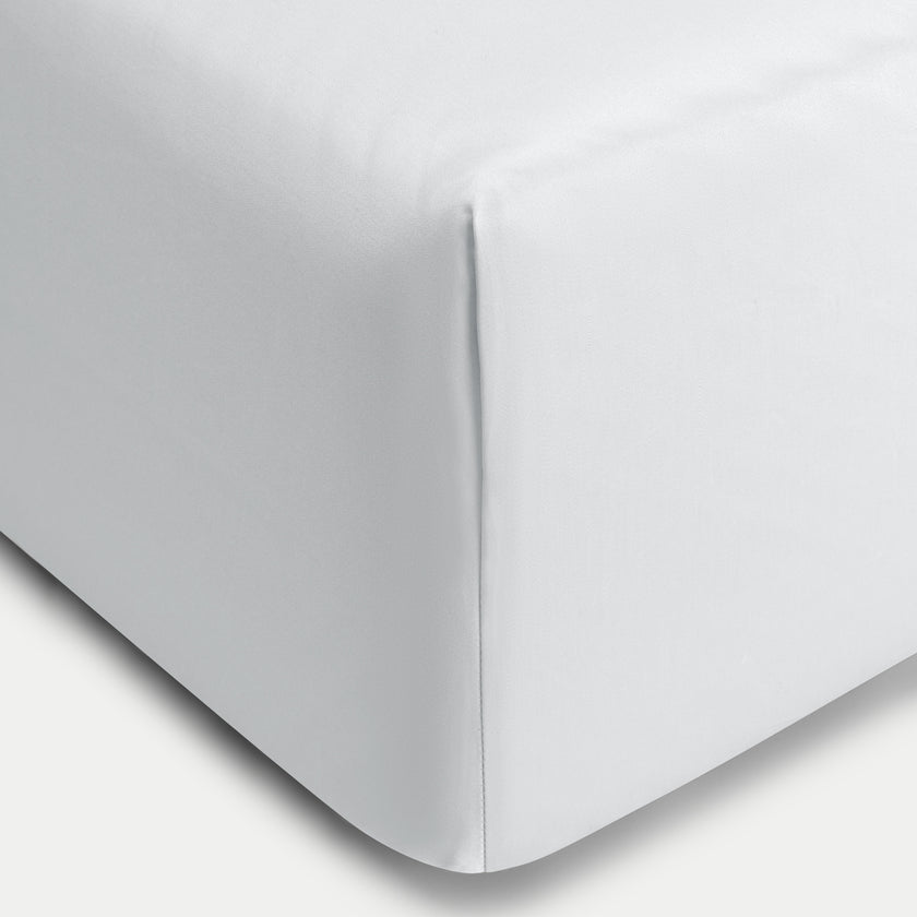 Hoeslaken Egyptisch katoen Satijn 400TC | Zilvergrijs