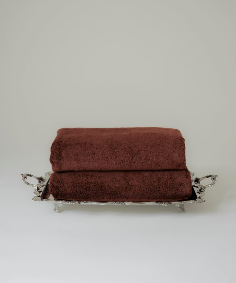 Handdoekset zero twist katoen 70x140 cm (2 st.) | Chestnut