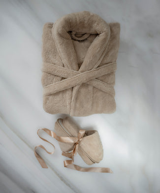 Badjas en sloffen cadeauset | Latte Badjas en sloffen cadeauset | Latte