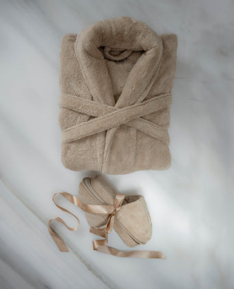 Badjas en sloffen cadeauset | Latte Badjas en sloffen cadeauset | Latte