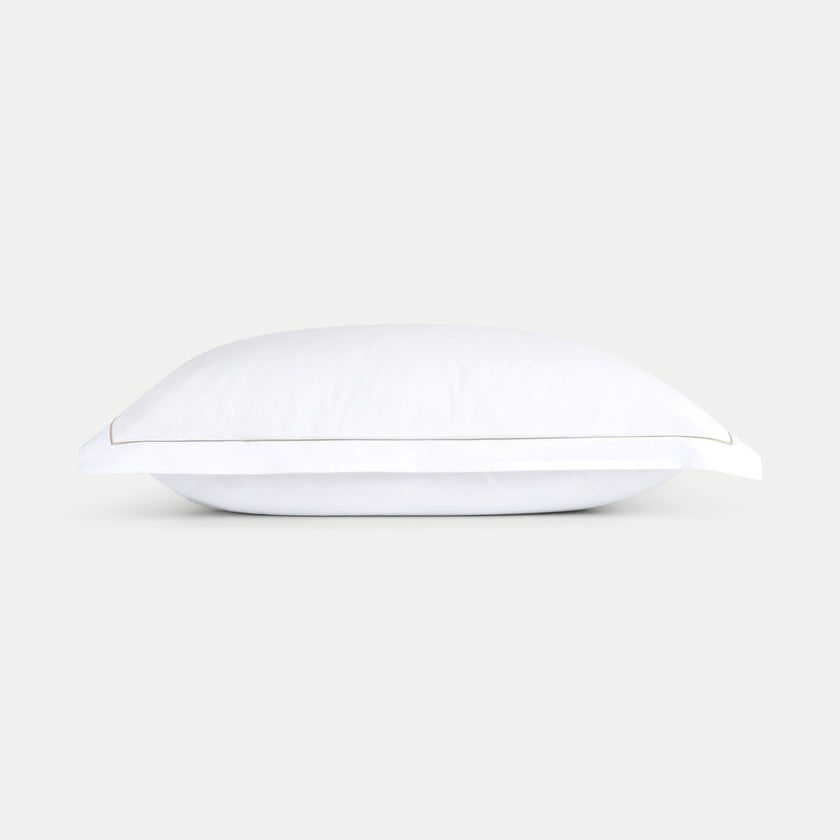 Set van 2 kussenslopen Egyptisch katoen Percal 400TC | Carmel Wit