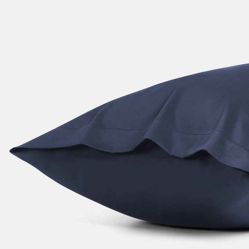 Set van 2 kussenslopen Egyptisch katoen 400TC Satijn | Harbour Blue