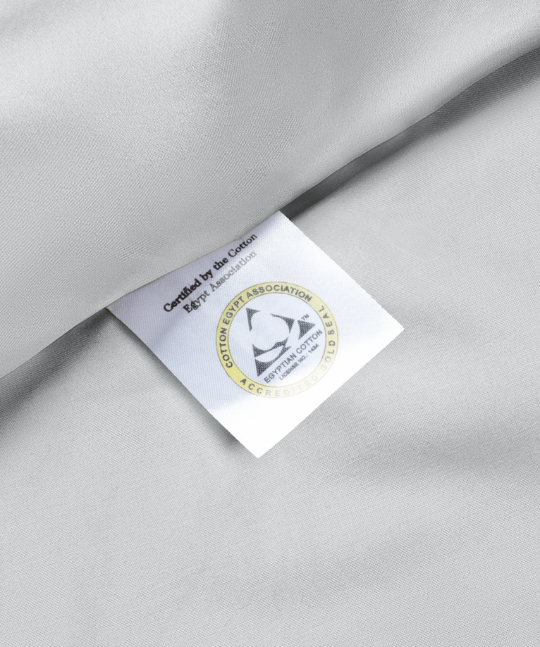Set van 2 kussenslopen Egyptisch katoen 400TC Satijn | Zilvergrijs