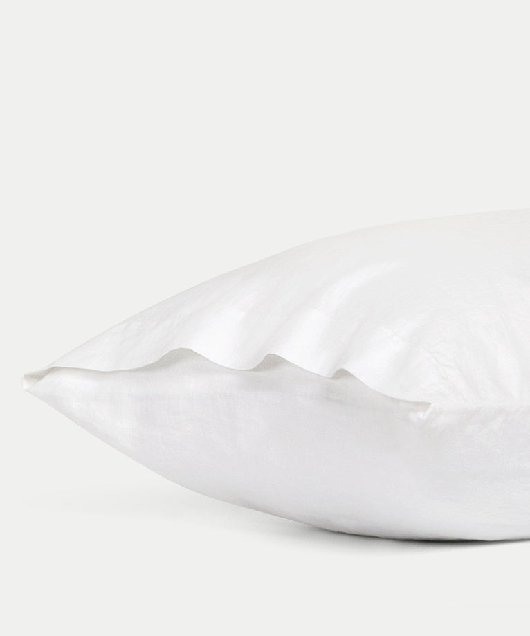 Set van 2 kussenslopen 100% Gewassen Linnen | Wit