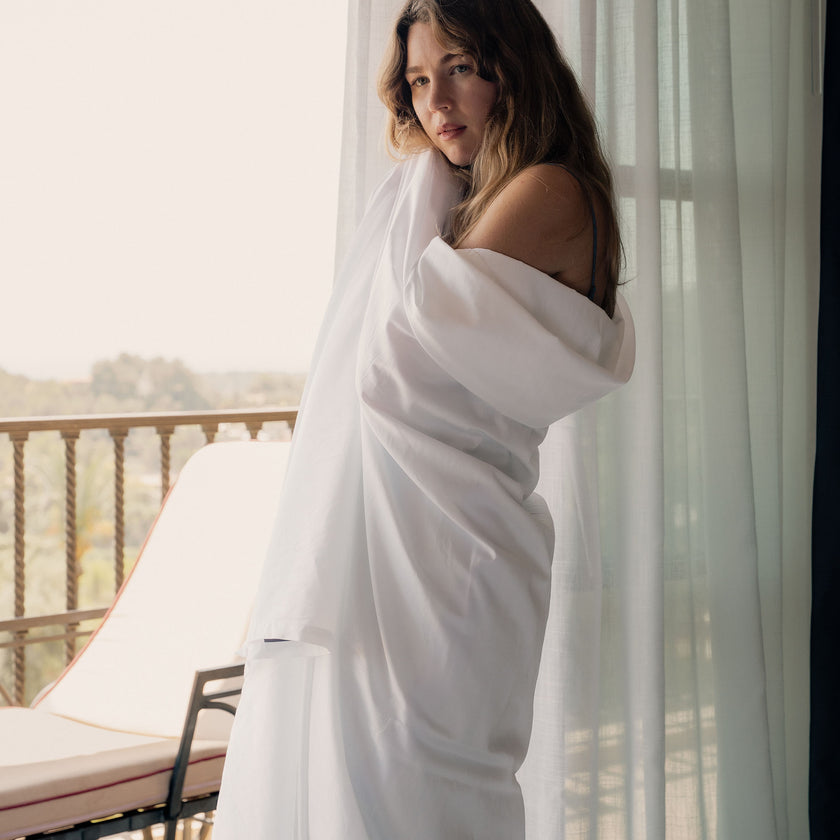 Laken Egyptisch katoen Percal 400TC | Wit