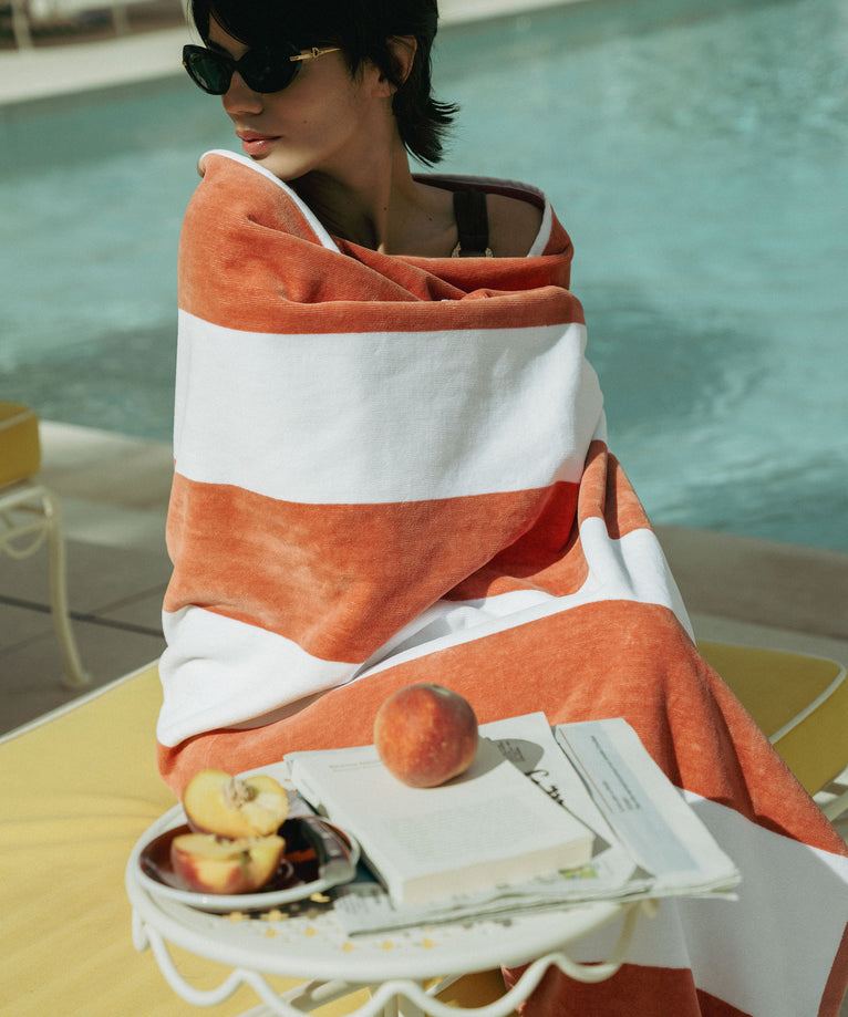 Hotel Strandlaken Faded Coral 100x180 cm