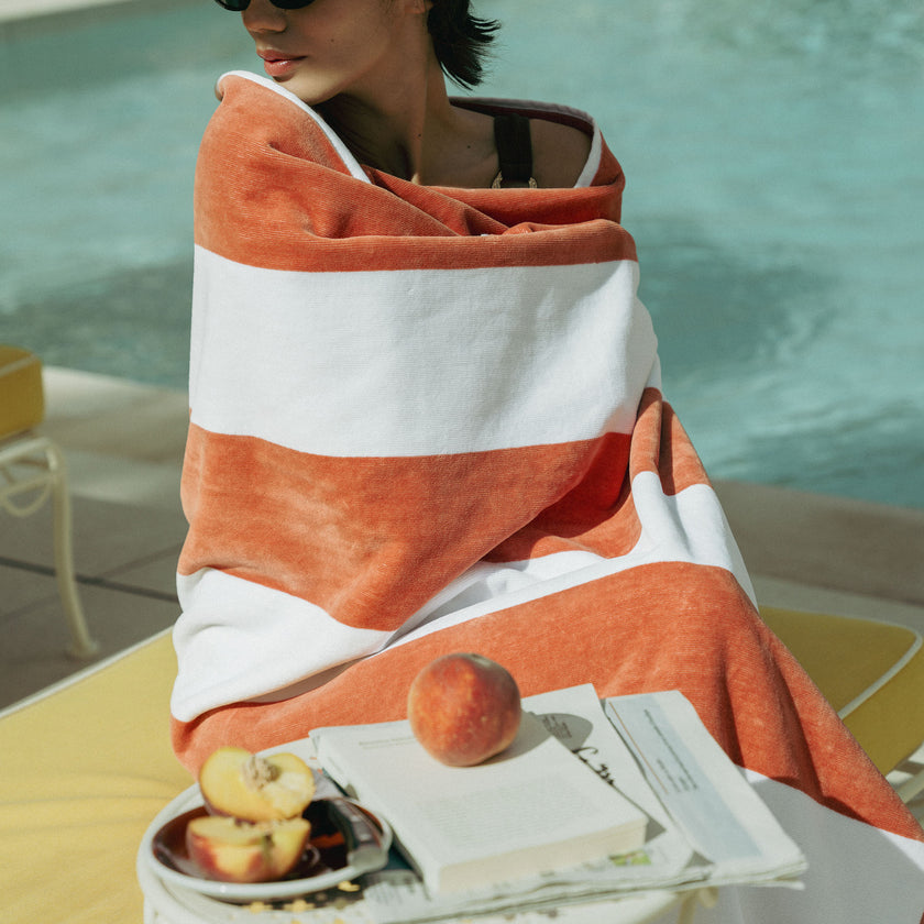 Hotel Strandlaken Faded Coral 100x180 cm