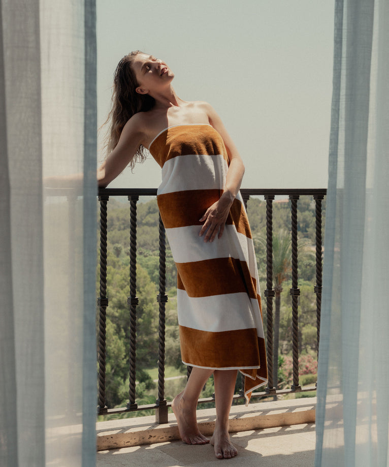 Hotel Strandlaken Mustard 100x180 cm