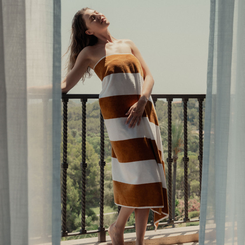 Hotel Strandlaken Mustard 100x180 cm