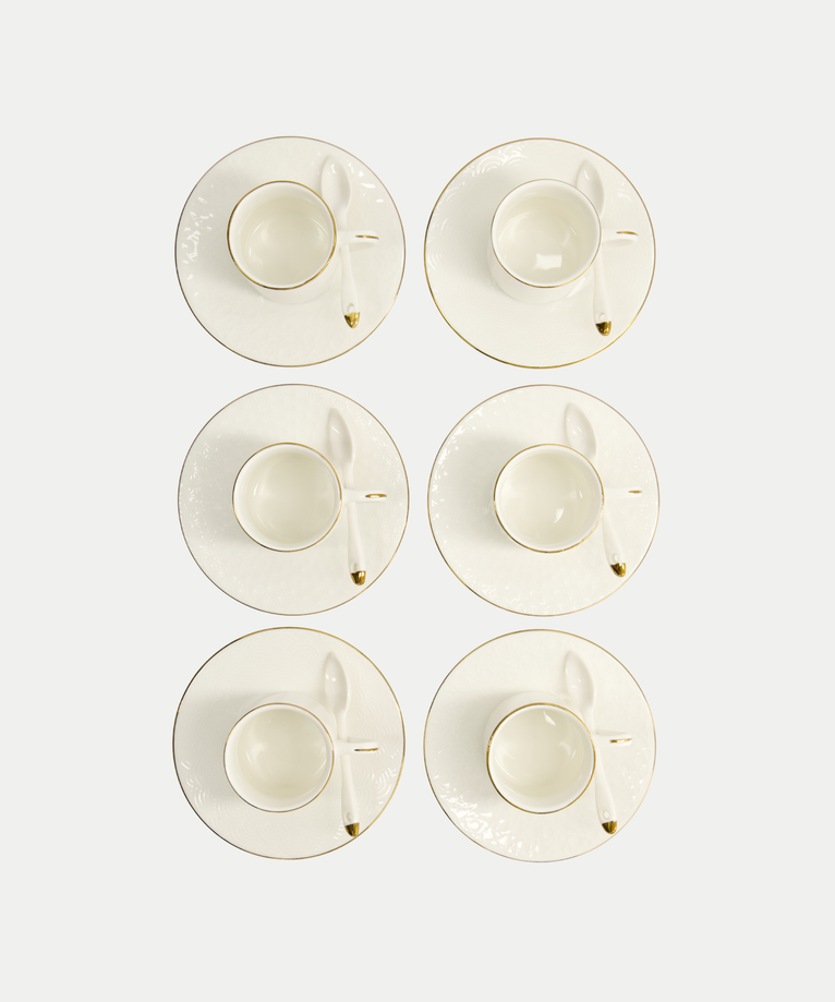 18-delige Tokyo Design Studio Espressoset – Nippon White Gold Rim